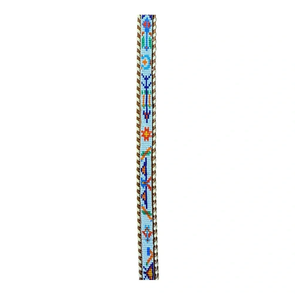 Colorful Beaded‎ Leather Belt
